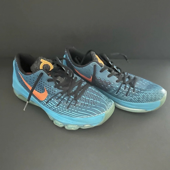 Youth Nike KD 8 GS OKC Blue Lagoon Basketball Shoes 768867-480 Sz 5.5 - Picture 2 of 9